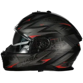 Shark D-Skwal 3 Blast-R Integralhelm - Matt schwarz-grau-rot, / XL