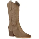 VAN HILL Cowboyboots Damen Khaki 36
