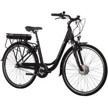 Saxonette Tiefeinsteiger E-Bike, Advanced Plus Elektrofahrrad ,SHIMANO Nabenschaltung, mit integr. Rahmenschloss, Rahmenhöhe 50cm, Schwarz - Schwarz