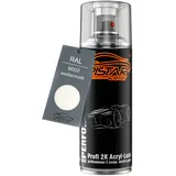 TRISTARcolor RAL 9002 Grauweiss seidenmatt 2K Acryl Spraydose Sprühdose Spritzlack Sprühlack 400 ml schnelltrocknend