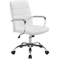Yaheetech Bürostuhl Kunstleder Weiß