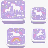 A Little Lovely Company Lunchbox-Set, Unicorn dreams