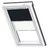VELUX Verdunkelungsrollo Duo DFD FK06 1100S Dunkelblau/Weiß Schiene: alu