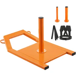 VEVOR Gewichtsschlitten Zugschlitten für Krafttraining Fitness Orange 182kg