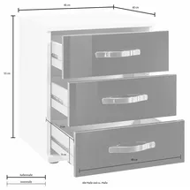 WIMEX Nachtschrank Tromo 46 x 40 x 55 cm Weiß