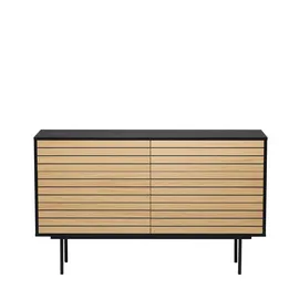 WoodMan Stripe 140 x 84 x 40 cm Schwarz