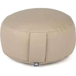 Meditationskissen RONDO ECO | Füllung: Kapok light taupe grau No Size