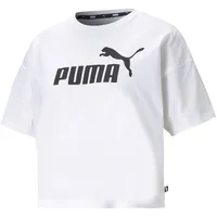 Puma Essentials Cropped Logo Tee puma white