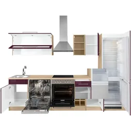 kochstation Küchenzeile KS-Eton 300 cm lila