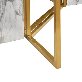 Beliani CALCIO 100 x 77 x 200 cm weiß/gold