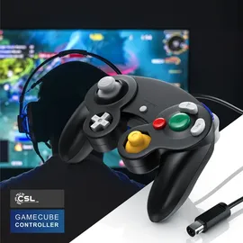 CSL Nintendo-Controller Gamepad schwarz GameCube / Wii