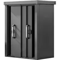 Primeyard Gfp Geräteschrank Metall 120x78x161 cm Gartenschrank Schiebetür anthrazit