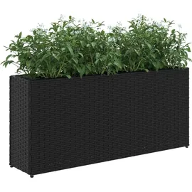 vidaXL Pflanzkübel mit 2 Töpfen 90 x 20 x 40 cm Schwarz