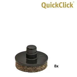 QuickClick Wagner QuickClick® Filzgleiter Möbelgleiter Stuhlgleiter -8er-Set Ersatzgleiter austauschbar ersetzbar - Wollfilz Ultrasoft - Durchmesser Ø 15 mm für Basis SMART - Made in DE - 15787800