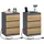 VASAGLE Nachttisch 2er Set 3 Schubladen 0 x 0 x 0 cm Grau