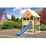 Akubi Spielturm Luis Set A mit Rutsche blau 89365