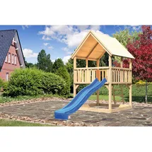 Akubi Spielturm Luis Set A mit Rutsche blau 89365