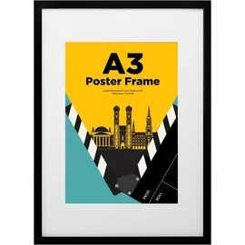 luxuskollektion Bilderrahmen A3 Holzrahmen Acrylglas Passepartout Fotos