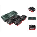 Metabo 18 V Basis Set 4x Akku 10,0 Ah LIHD + ASC 145 DUO Doppelladegerät CAS System