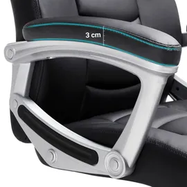 Songmics Chefsessel, Wippfunktion schwarz,