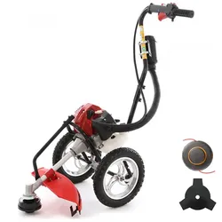 GeoTech WBC 520 - Benzin Rasentrimmer zum Schieben - Gemischmotor 52 ccm - Mähgerät