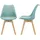 [en.casa] 2er-Set Esszimmerstuhl Fläten Mint
