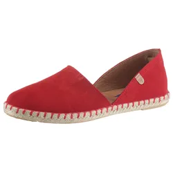 Espadrille VERBENAS "CARMEN SERRAJE", Damen, Gr. 38, rot, Veloursleder, klassisch, Schuhe, Schlupfschuh, Sommerschuh, Loafer mit typischem Jute-Rahmen
