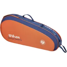 Wilson Roland-Garros 2026 Team 3er-Pack Tennisschlägertasche, Fasst bis zu 3 Schläger, Mit einem großen Hauptfach & vier Außentaschen zur Aufbewahrung von Wertsachen, Farbe: Clay/Navy