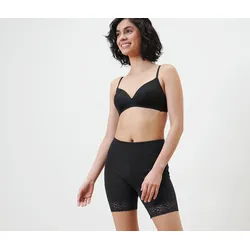 Tchibo - Radlershorts mit Spitzenborte - Damen - Gr. L - schwarz