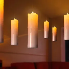 ic winterworld LED Kerzen mit Zauberstab als Fernbedienung", beige (cremeweiß), Ø 5cm H: 19cm, 7 Stk., Leuchten, LED-Kerze, Weihnachtsdeko mit Batteriebetrieb