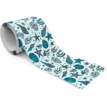 Muralo Tapetenbordüre Schätze des Ozeans 10 cm 300 g Blau/Grün 35001000