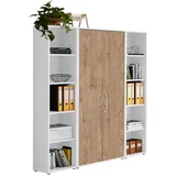 BMG Möbel Office Edition Aktenschrank 3,0 x 0,8 x 1,8 cm weiß/gold