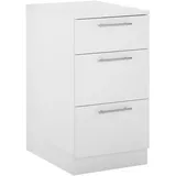 Bega BBK Mehrzweckschrank, Weiß, Metall, 3 Schubladen, 50x92x68 cm, Made in EU, erweiterbar, stehend, Waschküche, Mehrzweckschränke