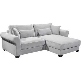 ed exciting design Eckcouch Cord 2-Sitzer Grau