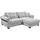 ed exciting design Eckcouch Cord 2-Sitzer Grau