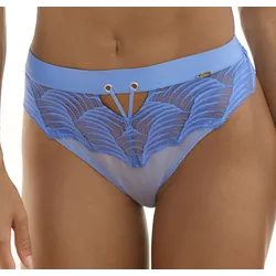 String LASCANA "Marla", Damen, Gr. 36/38, blau, Spitze, Obermaterial: 91% Polyamid, 9% Elasthan, körpernah, Unterhosen, aus Spitze mit modischer Bänder-Optik