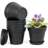 luxuskollektion Blumentopf 17,8 x 17,8 x 17,8 cm Schwarz