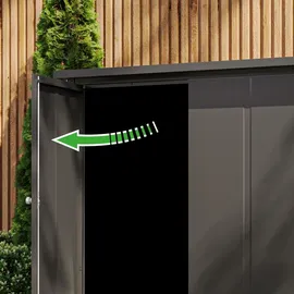 primeyard Geräteschrank 1,56 x 0,84 m Anthrazit