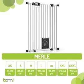 Bomi Treppenschutzgitter Merle 73-161 cm Weiß