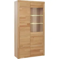 Home Affaire Vitrine »Silkeborg«, teilmassiv, schöne grifflose Optik