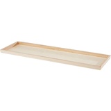 Rayher 62689000 Holz-Tablett zum Dekorieren, 45 x 13,5 cm, Randhöhe 2,3 cm, Bodenstärke ca. 2 - 3 mm, Holzschale rechteckig