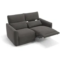 Sofanella 2-Sitzer Stoff GALA, Relaxsofa, Designsofa, Designer Couch, Italienisches Sofa, 2er Sofa grau