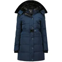 Geographical Norway Damen Winter Jacke Mantel Parka Steppjacke Steppmantel Wintermantel, Farbe:Navy, Größe:L 40 - L