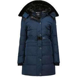 Geographical Norway Damen Winter Jacke Mantel Parka Steppjacke Steppmantel Wintermantel, Farbe:Navy, Größe:L 40 - L