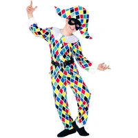 W WIDMANN MILANO Party Fashion - Kinderkostüm Harlekin, Clown, Spaßvogel, Hofnarr, Faschingskostüme