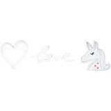 Beliani LED Neonlicht 3er Set SUSIE Rosa
