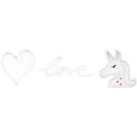 Beliani LED Neonlicht 3er Set SUSIE Rosa