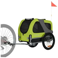 TIGGO Fahrradkinderanhänger DOGGYHUT® MEDIUM Hundefahrradanhänger Hundeanhänger Fahrradanhänger, Verstellbare Sicherheitsleine grün