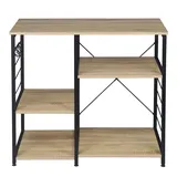 Standregal Küchenregal Holzregal Bücherregal Leiterregal Multifunktionale Eiche