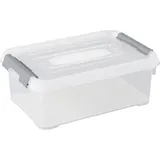 Curver 243810 Aufbewahrungsbox HANDY stapelbar (L x B x H) 294 x 194 x 110 mm Transparent, Silber 1